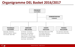 Organigramme 2016-2017 du DEL Basket