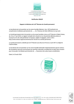 Page 1 |- |- | W|| CONVENTION ON WETLANDS CONVENTION SUR