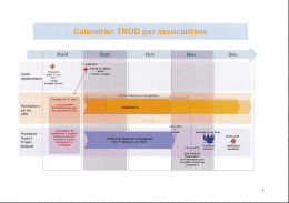 Calendrier de la procédure d`appel à projets