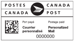 Courrier personnalisé standard bord droit