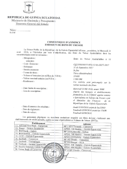 Page 1 REPUBLICA DE GUINEA ECUATO] RIAL Ministerio de