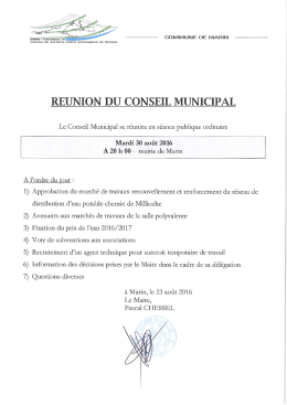 Voir l`ordre du jour