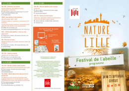 Programme de la fête des abeilles