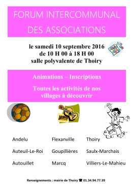 Forum des Associations - Auteuil-Le-Roi