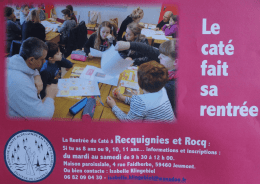 Page 1 Le caté fait SE] rentrée La Rentrée du Caté à Recquignies et