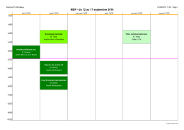 MDP - du 12 au 17 septembre 2016
