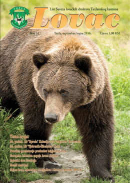 Lovac 71 (Septembar 2016) - Savez lovačkih društava Tuzlanskog
