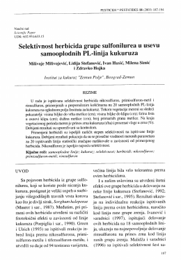 Page 1 PESTICIDI PESTICIDES 18 (2003) 187