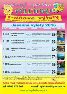 V&yacute;letovo-Jeseň 2016