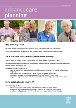 Metro South Health | Advance Care Planning