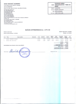 Page 1 Doo KRUNIć комERC HUMANITARNA Luke Petkovića bb