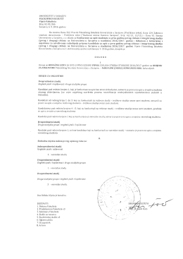 Page 1 UNIVERZITET U SARAJEVU FILOZOFSKI FAKULTET Vijeće