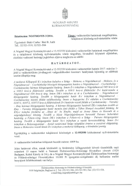 12-552550 kódszámú vadászterület határának megállapítása