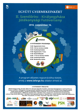 Page 1 EGYÜTT GYERMEKEINKÉRT II. Szentlőrinc