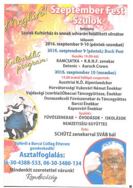 Szeptember Fest megh&iacute;v&oacute;