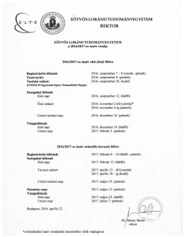 A 2016/2017-es tan&eacute;v rendje