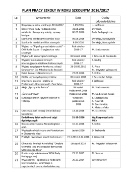 Plan pracy szkoły - ZESPÓŁ SZKÓŁ PONADGIMNAZJALNYCH NR