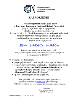 zaproszenie - Kujawsko-Pomorskie Centrum Edukacji Nauczycieli