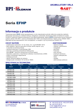 Seria EFHP - BPI POLDHAM