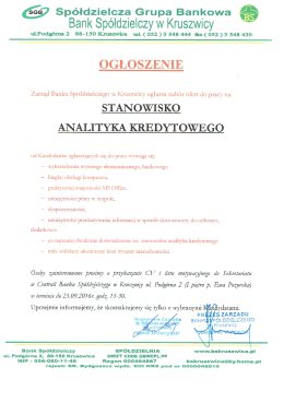 Page 1 <scē7 spółdzielcza Grupa Bankowa $ Bank Spółdzielczy w