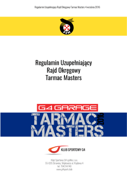 Regulamin - Tarmac Masters 2016