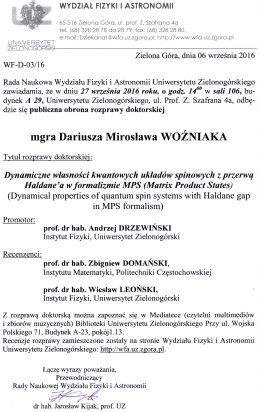 Page 1 WYDZIAŁ FIZYKI I ASTRONOMII 65