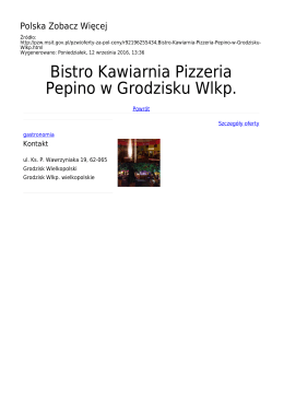 Bistro Kawiarnia Pizzeria Pepino w Grodzisku Wlkp.
