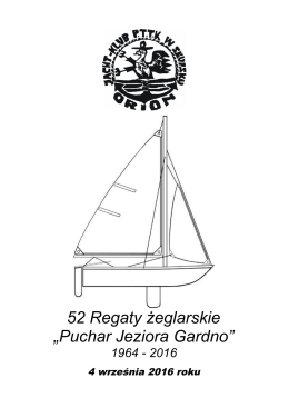 52 Regaty żeglarskie „Puchar Jeziora Gardno”