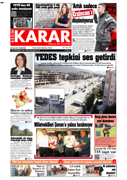 08 Eylül 2016 - Kesin Karar Gazetesi