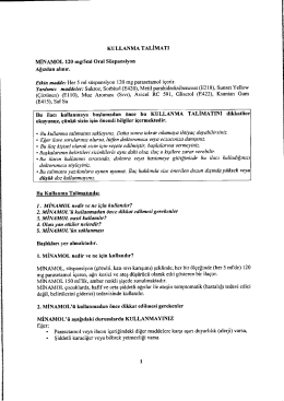 MINAMOL 120 mg Oral S&uuml;spansiyon İla&ccedil; Prospekt&uuml;s&uuml;