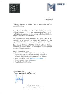 Page 1 * MUT 06.09.2016 “ANKARA ESNAF ve SANATKARLAR ODALARI