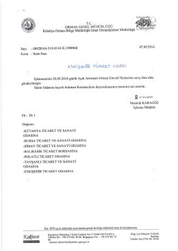 k&uuml;tahya orman b&ouml;lge m&uuml;d&uuml;rl&uuml;ğ&uuml; orman emvali halesi hk.