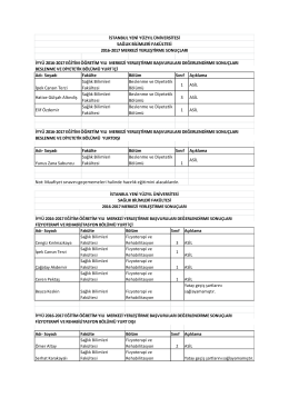 iyyü 2016-2017 eğitim öğretim yılı merkezi yerleştirme başvuruları