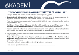 YDYB Ziyaret Kuralları