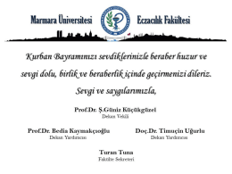 Page 1 Eczacılık Fakültesi Kurban Bayramınızı sevdiklerinizle