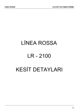 Page 1 |NEA ROSSA LR-2100 YALITIMSIZ SURME LİNEA ROSSA