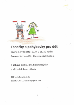 Tanečky a pohybovky pro děti