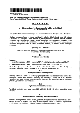 Oznámení o výběrovém řízení čís. SKL/015/2016