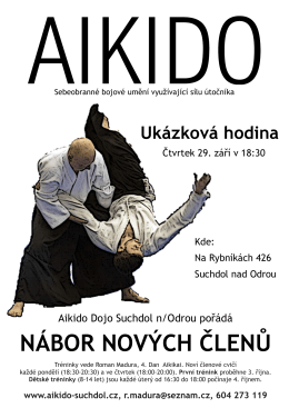 nábor nových členů - Aikido dojo Suchdol nad Odrou