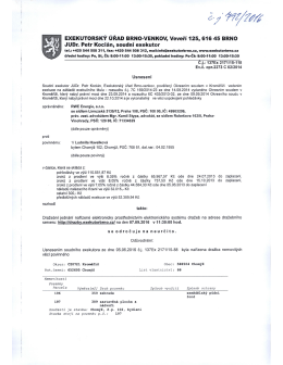 Exekutorsk&yacute; &uacute;řad Brno-venkov - usnesen&iacute; o odročen&iacute;