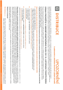 ČEZ Distribuce - Upozorněn&iacute;