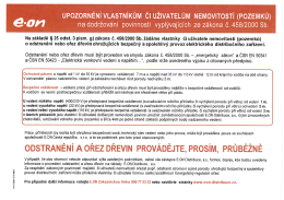 pozorňuje vlastn&iacute;ky či uživatele nemovitost&iacute;