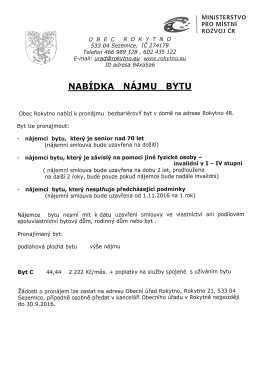 Nab&iacute;dka pron&aacute;jmu bytu pro invalidy a občany nad
