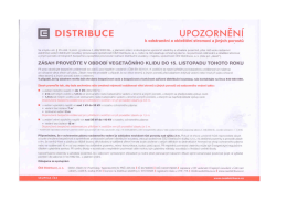 Page 1 E DISTRIBUCE UPOZORNĚN&Iacute; k odstraněn&iacute; a okle&scaron;těn&iacute;