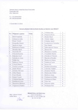 Page 1 Základní škola a Mateřská škola Česká Bělá Česká Bělá
