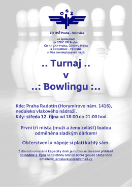 Turnaj .. v ..: Bowlingu