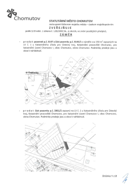 Page 1 (> ?Ř, Chomutov STATUTÁRNÍ MĚSTO CHOMUTOV