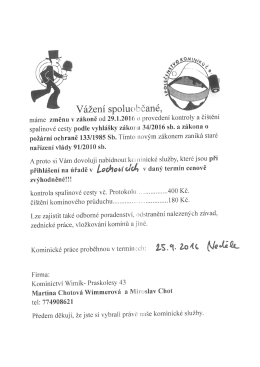 Více informací..