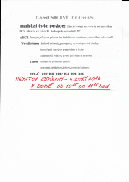 Page 1 KAMAENECTVÍ KO« ^^ ^* Inabízí tytD prácez znoteveni