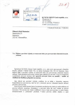 Př&iacute;loha 7: Ž&aacute;dost o povolen&iacute; v&yacute;jimky ze stanoven&eacute; doby pro